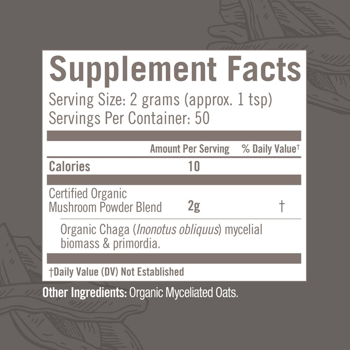 OM Mushroom Superfood Chaga Organic Mushroom Powder, 3.5 oz