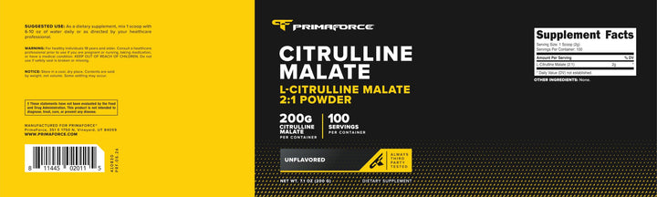 Primaforce Citrulline Malate, Unflavored, 200 g