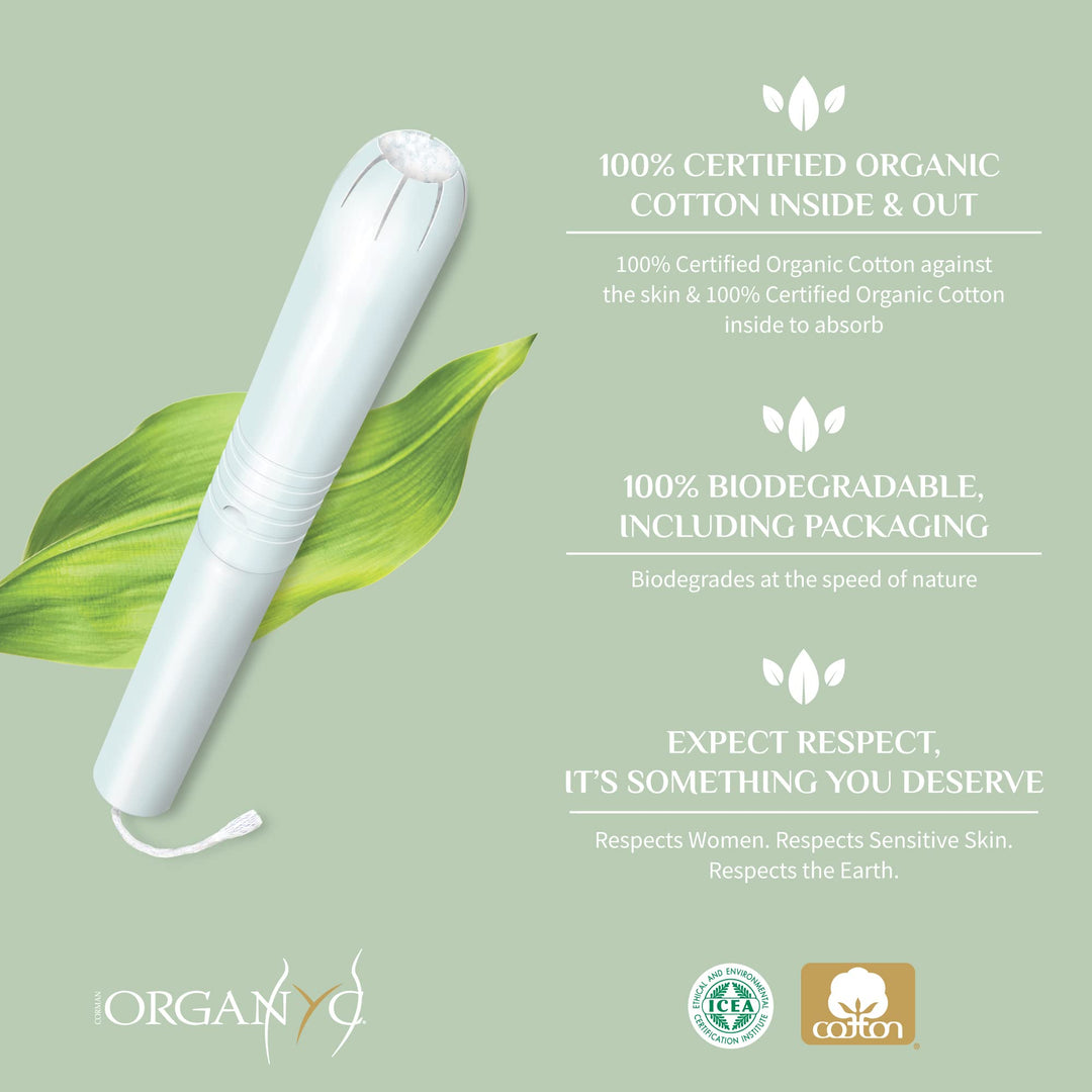Organ(y)c Cotton Tampons With Applicator, Regular, 16 Count