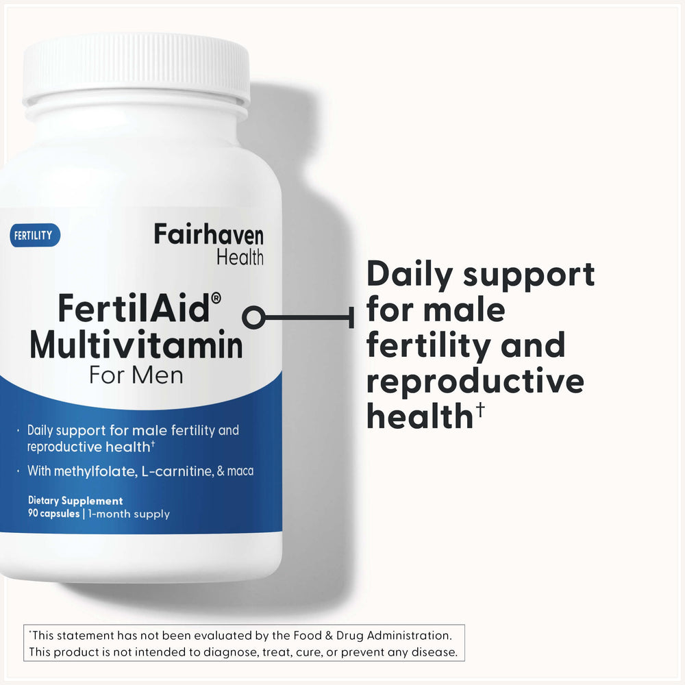 Fairhaven Health FertilAid for Men Fertility Supplement, 90 Count