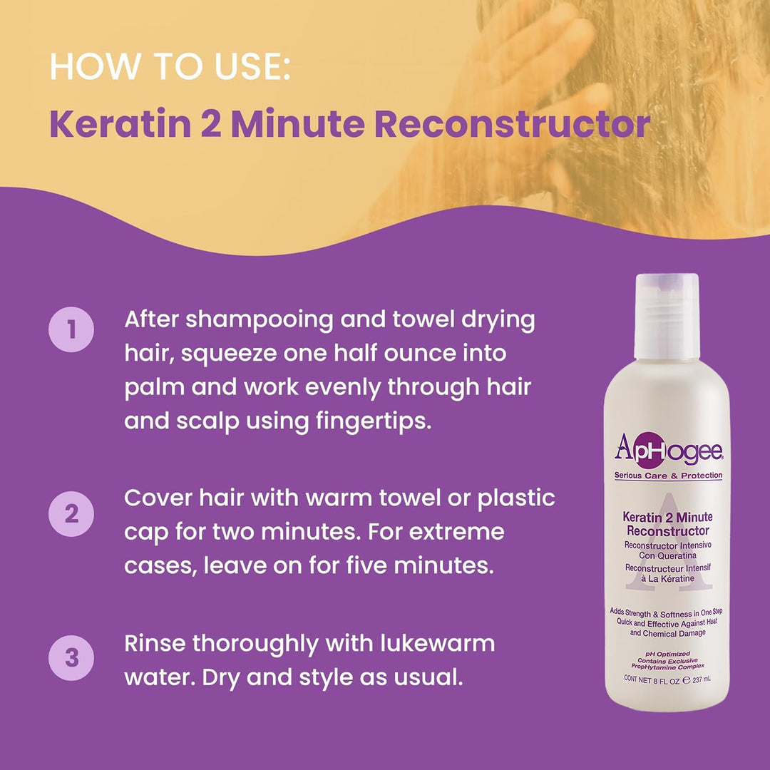 Aphogee Keratin 2 Minute Reconstructor, 8 fl oz