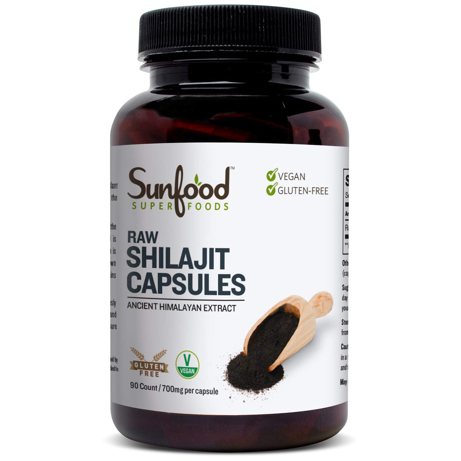 Sunfood Superfoods Shilajit Capsules, 500 mg, 90 Count