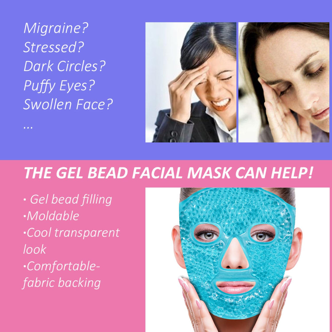 ZNÖCUETÖD Cold Face Eye Mask, Blue