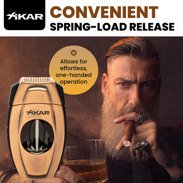 Xikar Flip Dual Cigar Cutter, Bronze