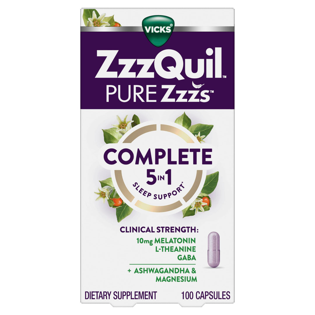 ZzzQuil Pure Zzzs Complete Sleep Melatonin 10 mg, 100 Count