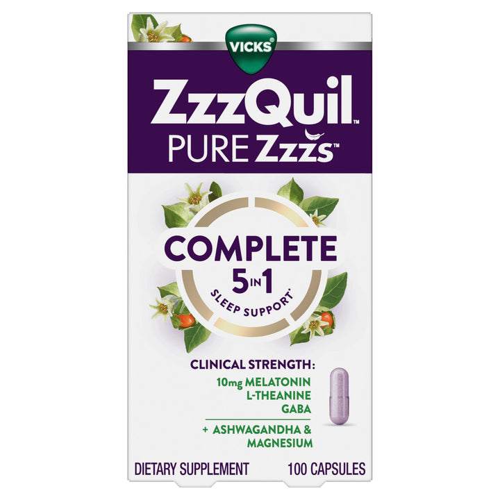 ZzzQuil Pure Zzzs Complete Sleep Melatonin 10 mg, 100 Count