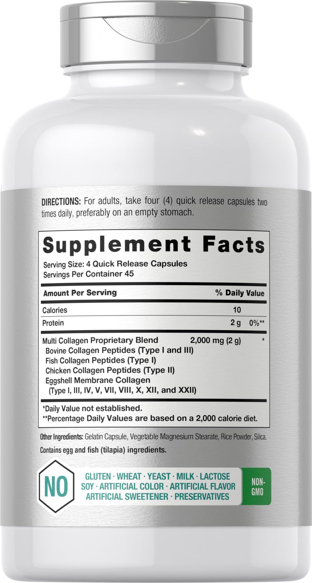 Horbäach Multi Collagen Protein, 2000 mg, 180 Count