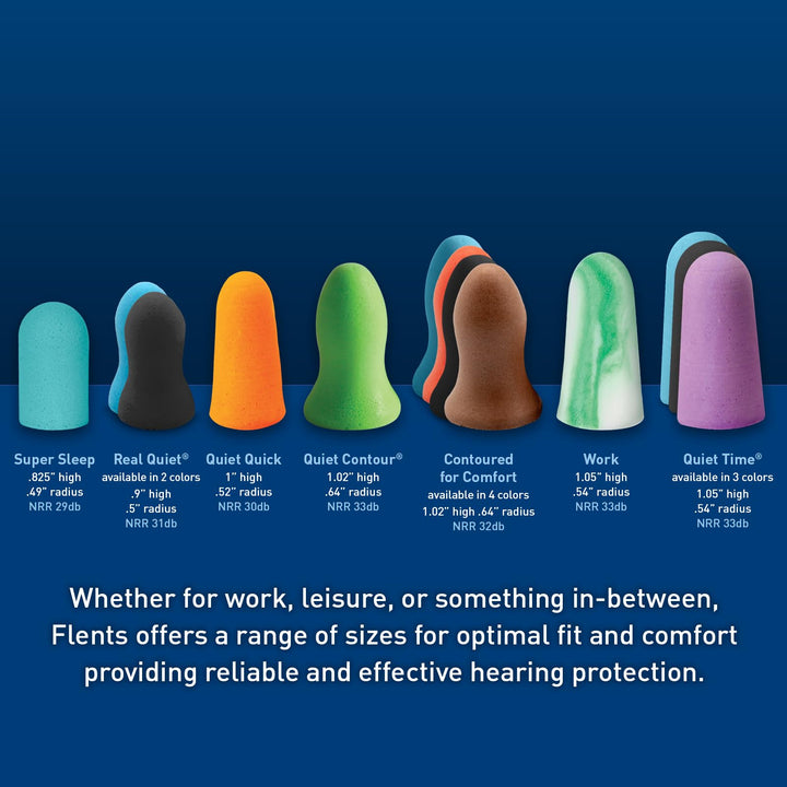 Flents Protechs Quiet Time Foam Ear Plugs, Purple, 50 Pair