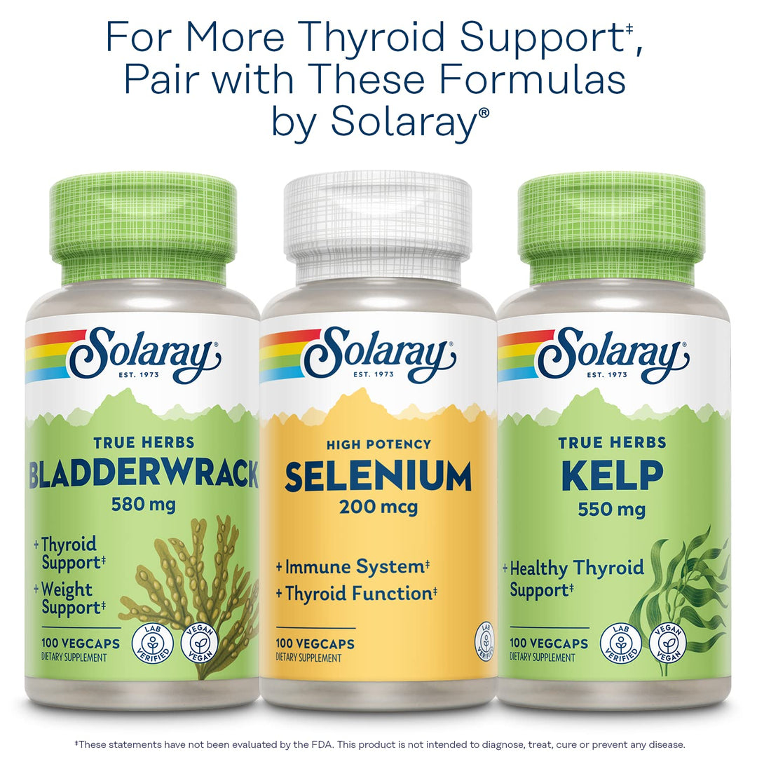SOLARAY Iodine Vegetarian Capsules, 500 mcg, 30 Count