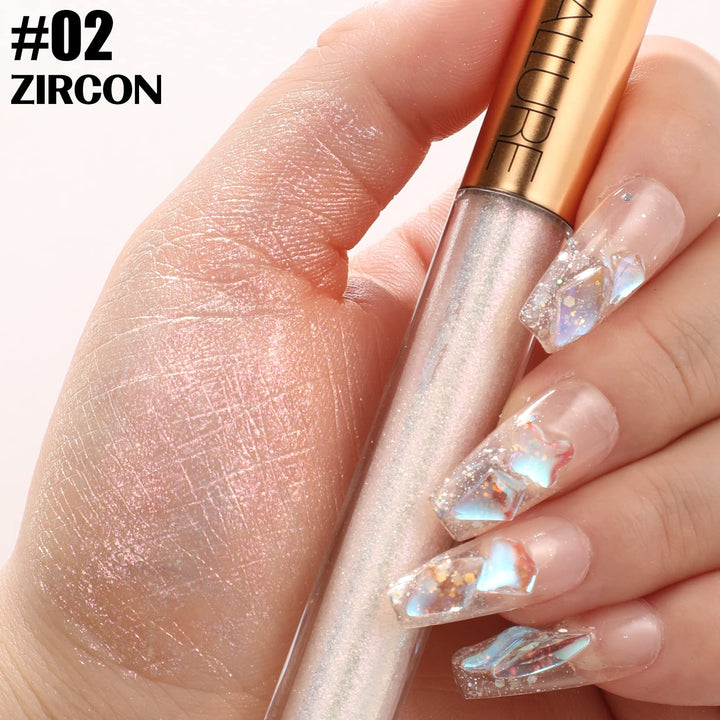 FOCALLURE Metallic Chameleon Liquid Lipstick, 02 Zircon