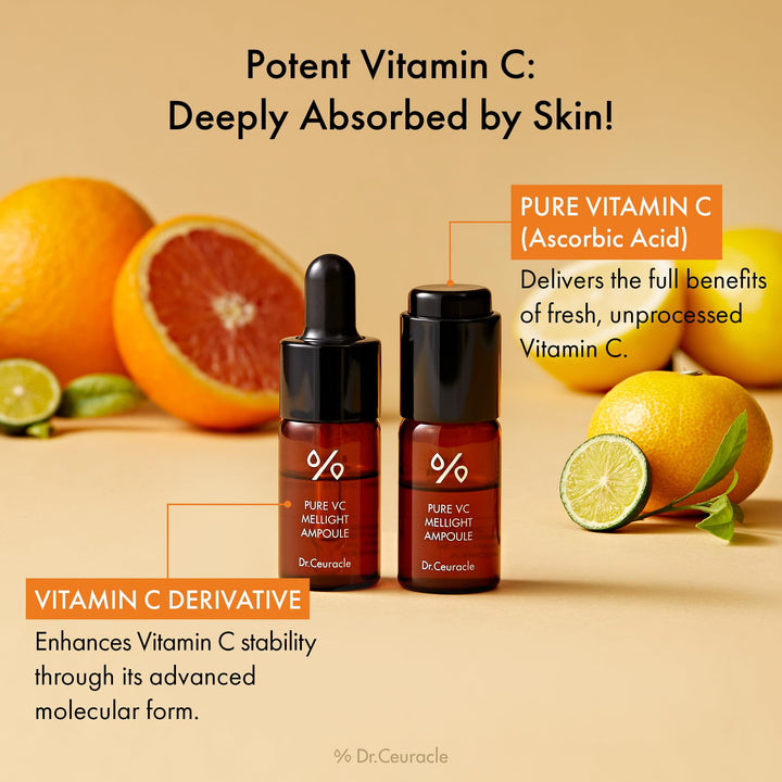 Dr.Ceuracle Vitamin C Powder 10% Ampoule, Pure VC Mellight Essence