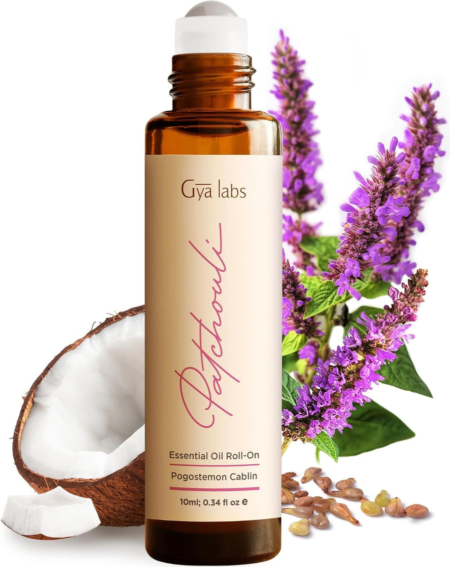 Gya Labs Patchouli Essential Oil Roll On, 10 ml