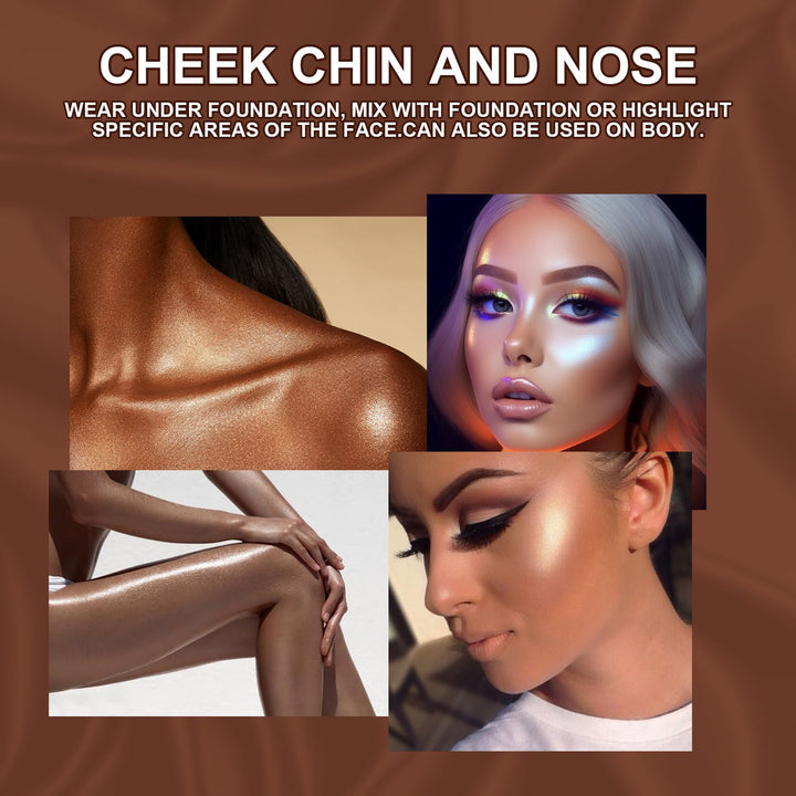 UCANBE Highlighter Makeup Palette, 6 Count