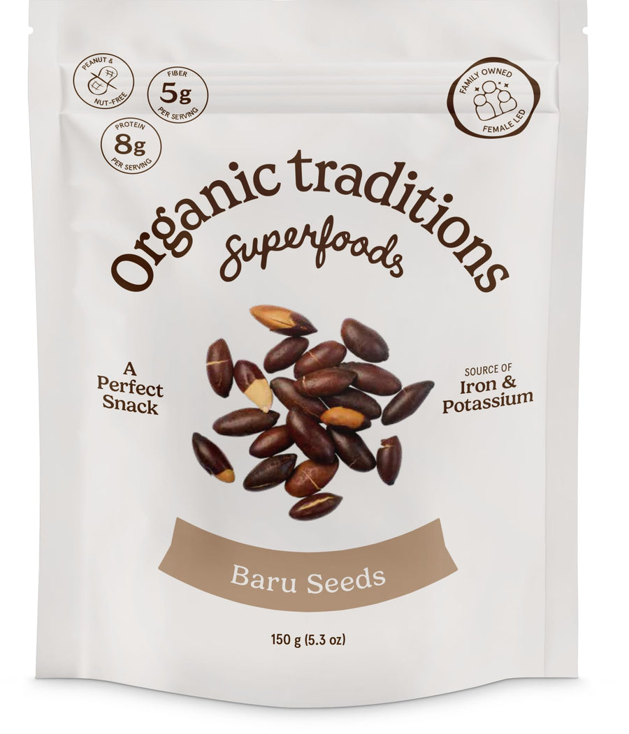 Organic Traditions Roasted Baru Seeds, 5.3 oz