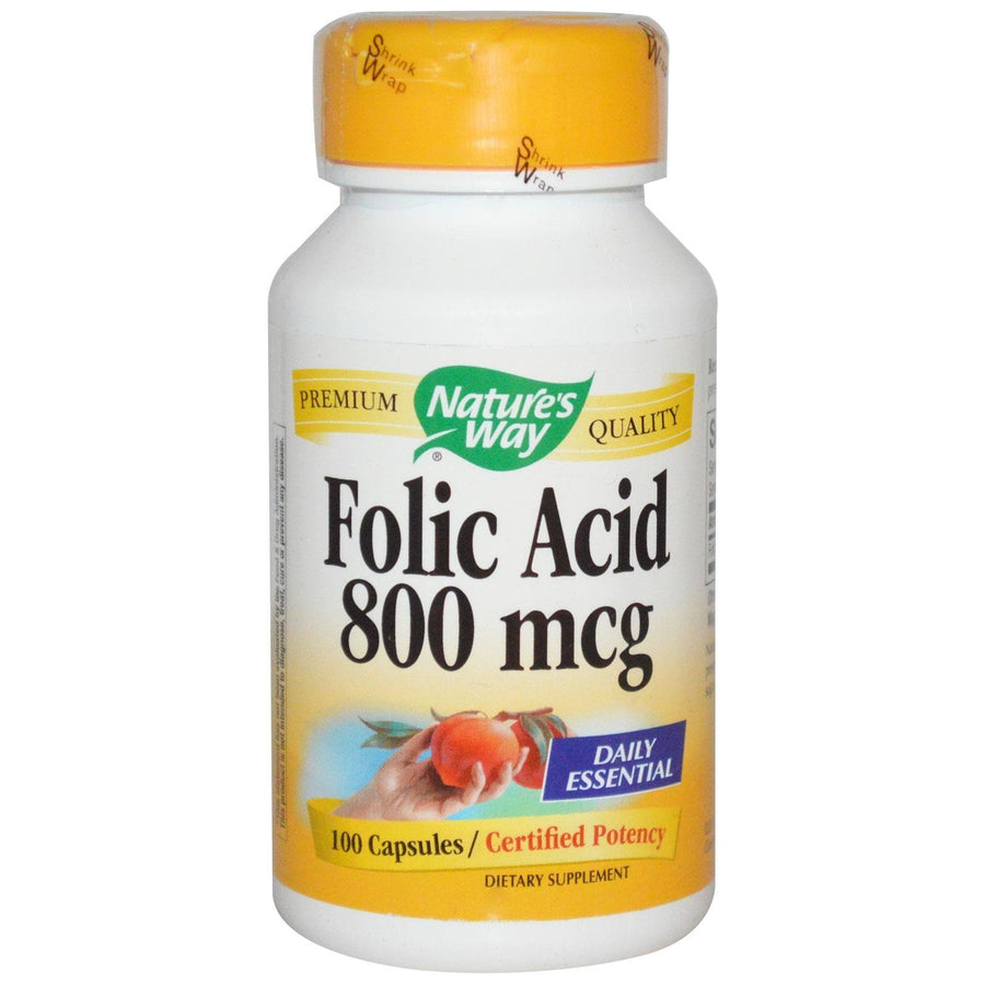 Nature's Way Folic Acid 800 mcg, 100 Count