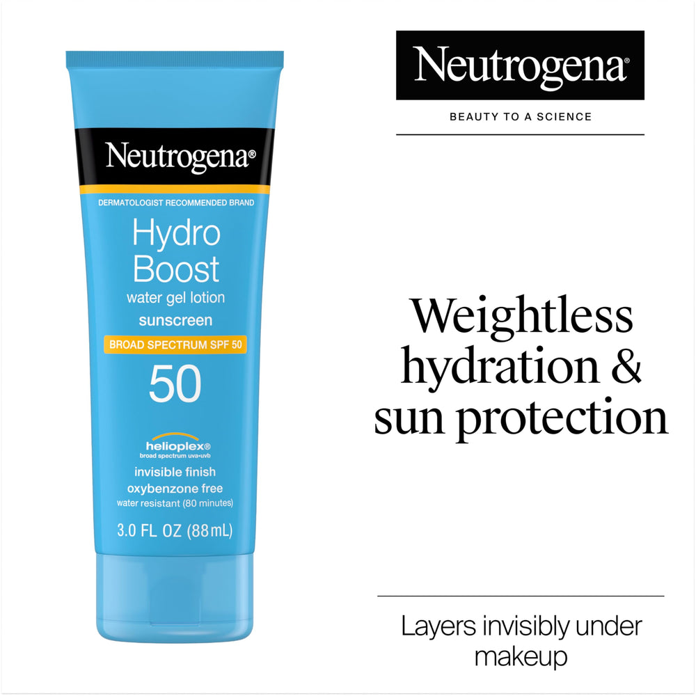 Neutrogena Hydro Boost Water Gel Sunscreen, SPF 50, 3 fl oz