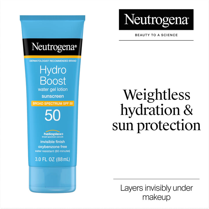 Neutrogena Hydro Boost Water Gel Sunscreen, SPF 50, 3 fl oz