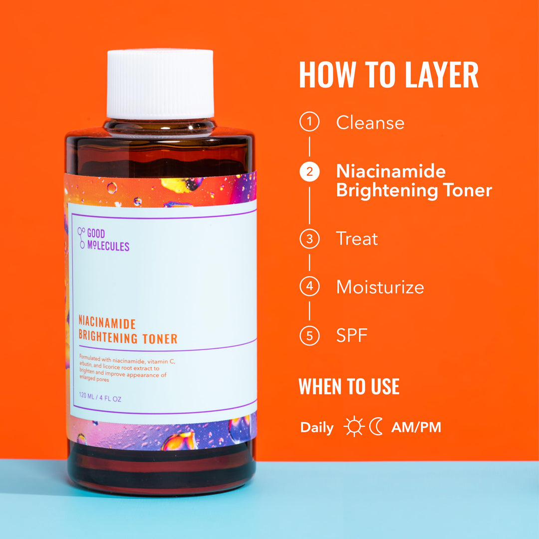 Good Molecules Niacinamide Brightening Toner with Arbutin, 4 fl oz