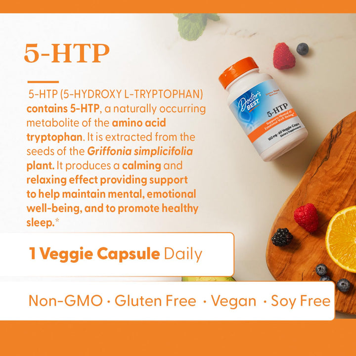 Doctor's Best 5-HTP, 100 mg, 60 Count