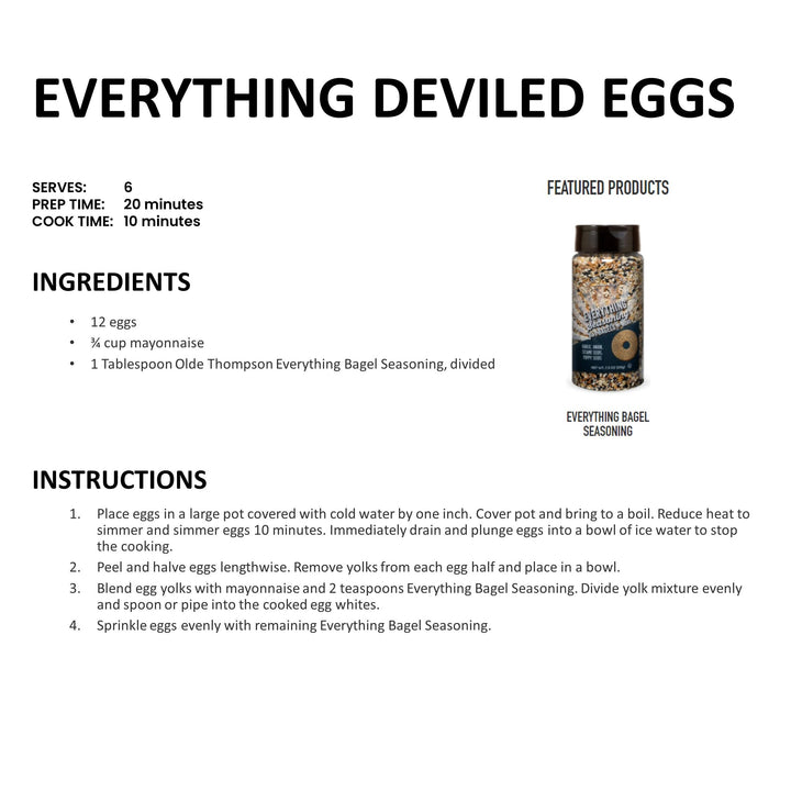 OLDE THOMPSON SINCE 1944 Everything Bagel Seasoning Blend, 7.5 oz