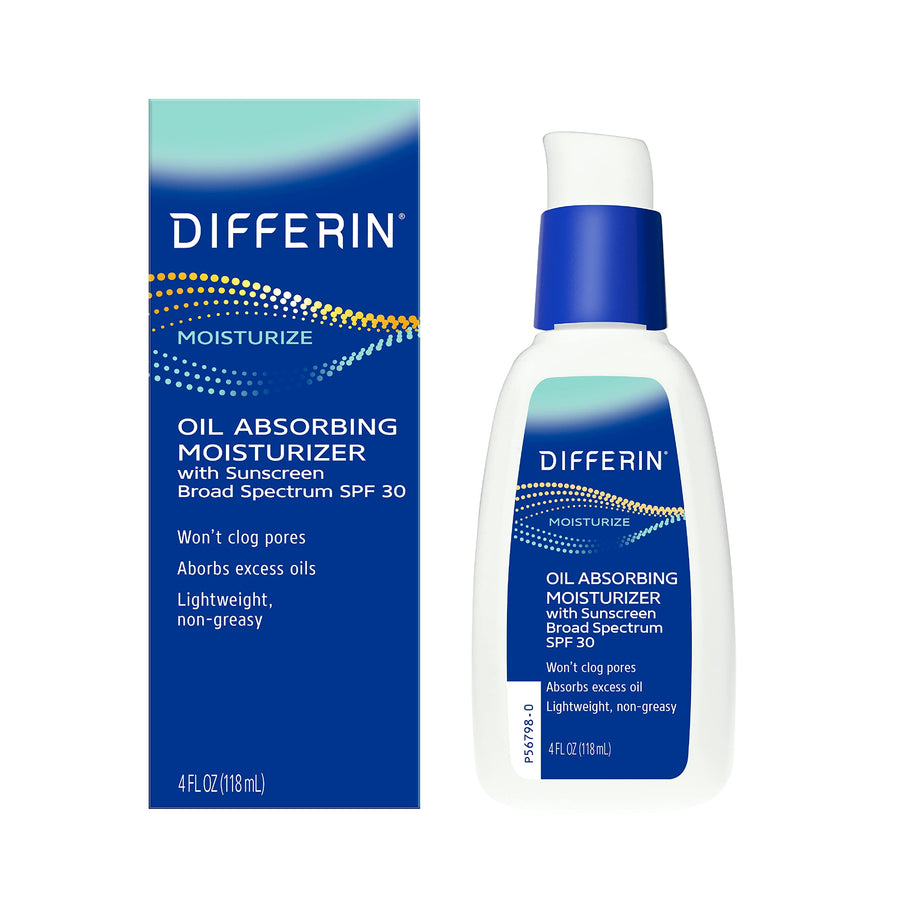 Differin Oil Absorbing Moisturizer And Sunscreen, SPF 30, 4 oz