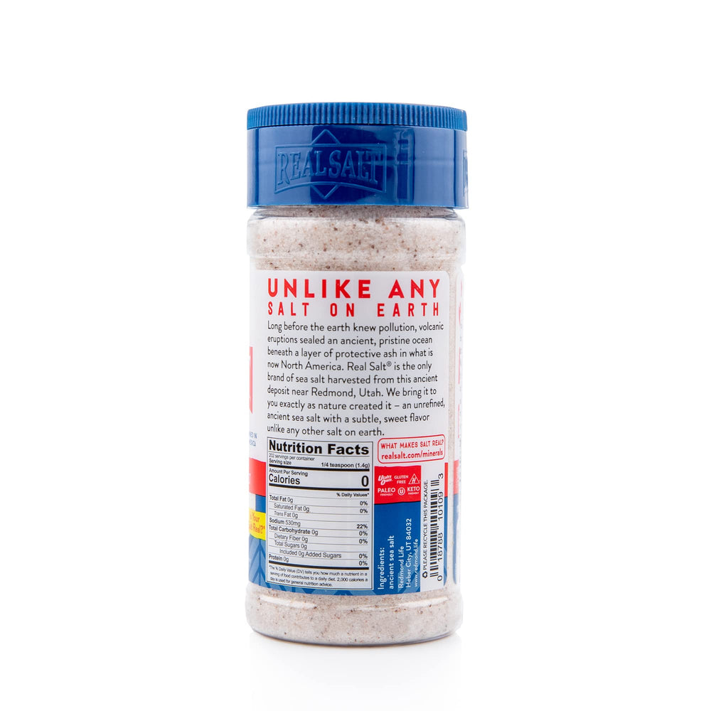 REDMOND Real Salt Natural Unrefined Fine Sea Salt, 10 oz Shaker