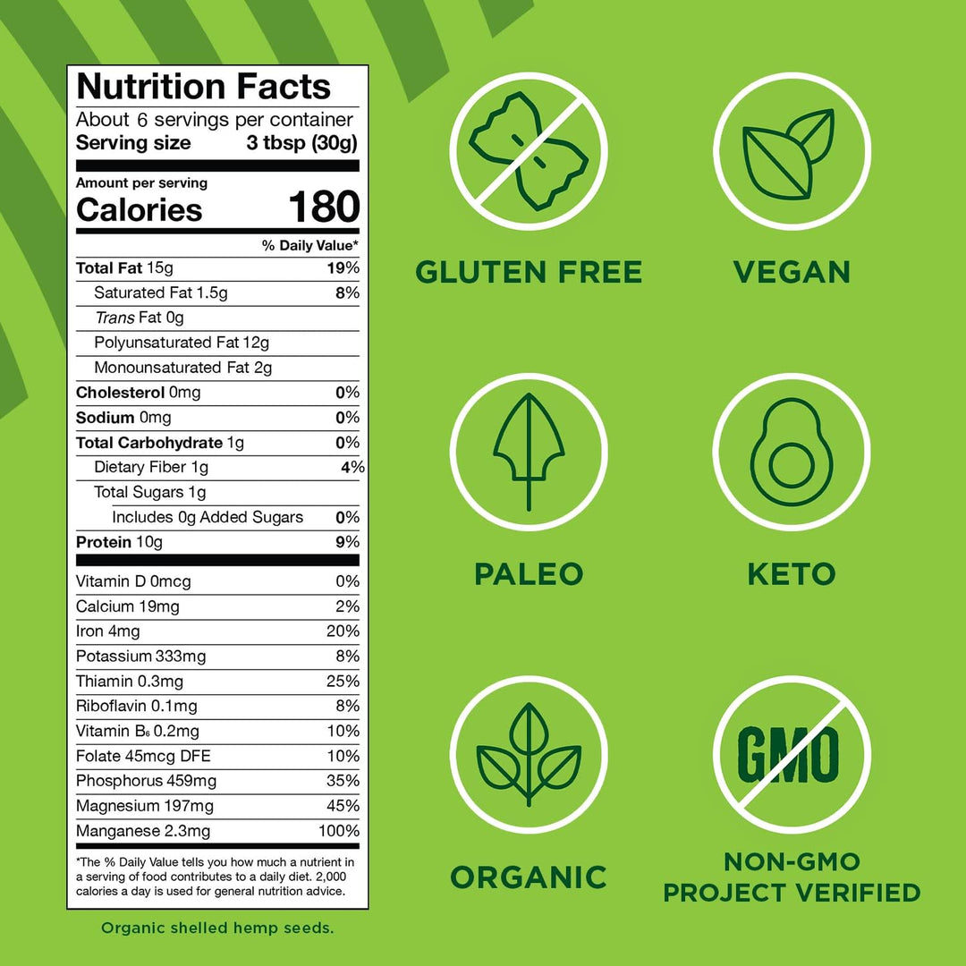 Manitoba Harvest Organic Hemp Hearts Shelled Seeds, 7 oz