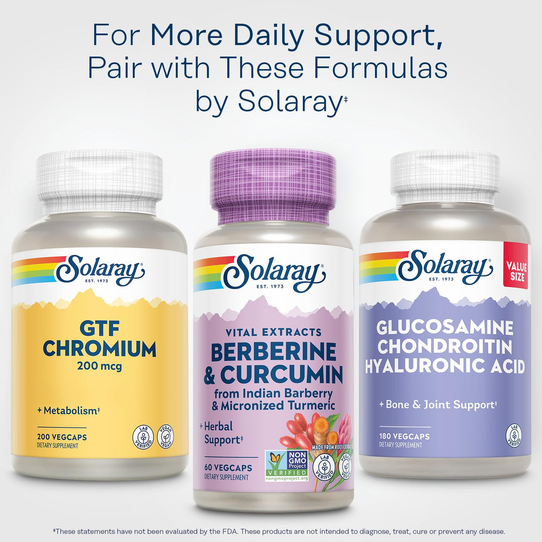 SOLARAY Berberine & Curcumin, 600 mg, 60 Count