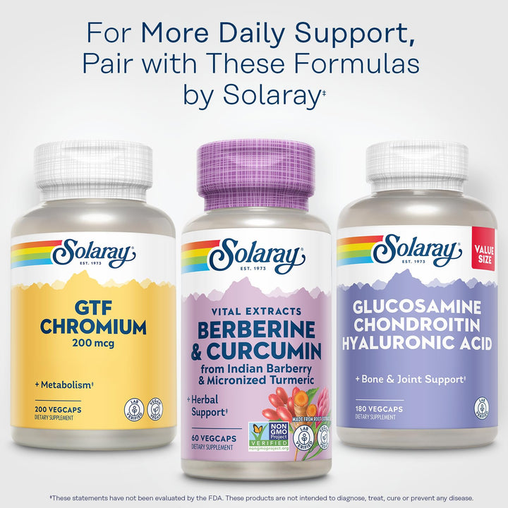 SOLARAY Berberine & Curcumin, 600 mg, 60 Count