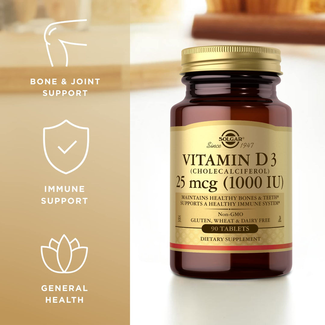 Solgar Vitamin D3 1000 IU, 90 Count