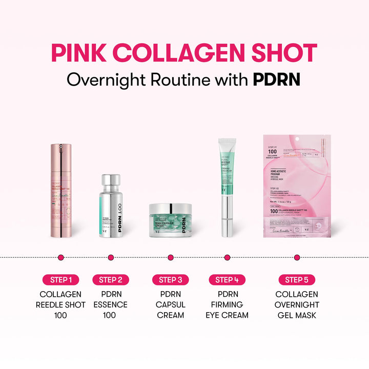 VT COSMETICS Pink Reedle Shot 100 Collagen Serum, 1.69 fl oz