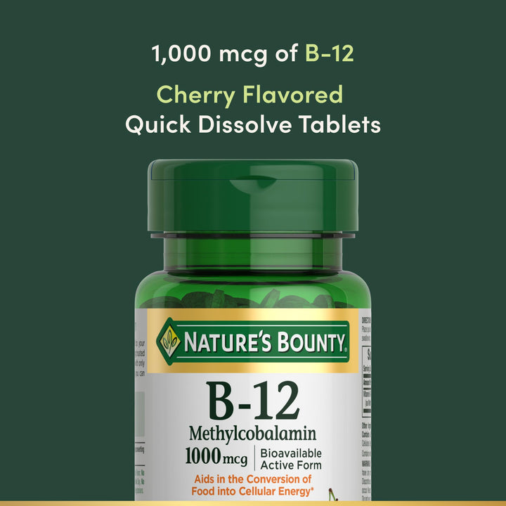 Nature's Bounty Vitamin B12, 60 Count