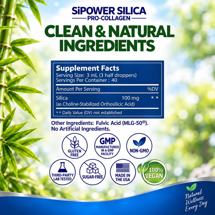 Planet Power Silica Vegan Collagen + Fulvic Acid, 4 fl oz