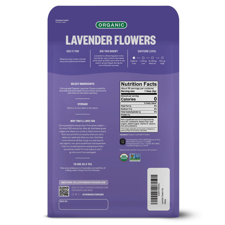 Organic Lavender Flowers, Extra Grade, 120 ml