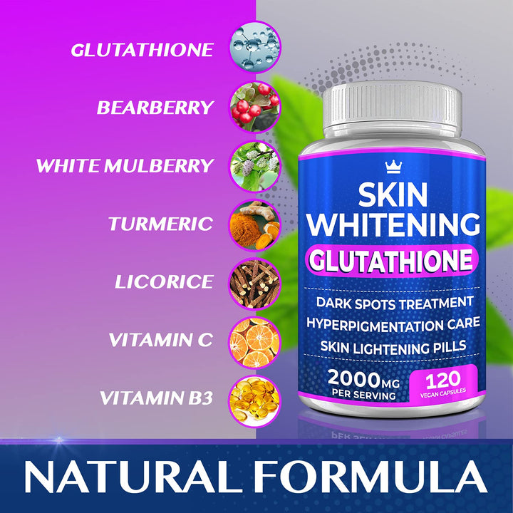 Northern Crown Glutathione Whitening Pills, 2000 mg, 120 Count