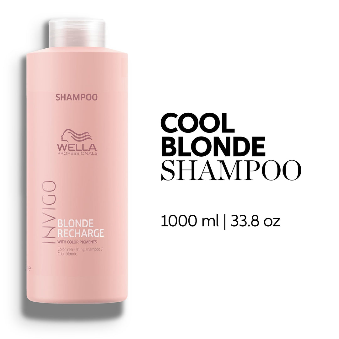 Wella Professionals Invigo Blonde Recharge Color Refreshing Shampoo, 1 l