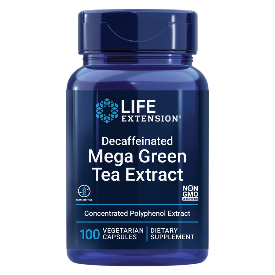 Life Extension Mega Green Tea Extract, Decaffeinated, 100 Count