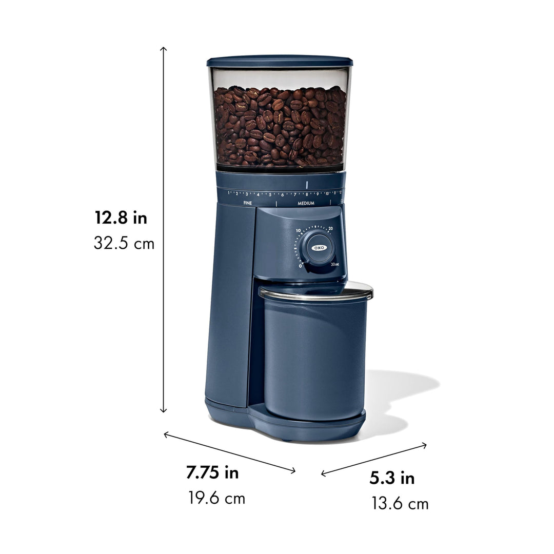 OXO Brew Conical Burr Coffee Grinder, Storm Blue