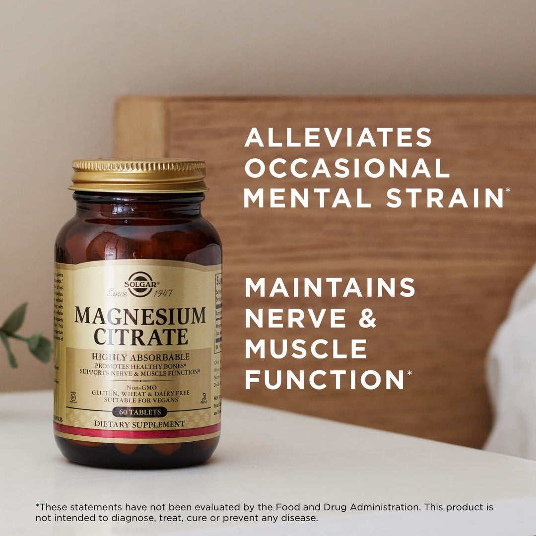 Solgar Magnesium Citrate Tablets, 60 Count