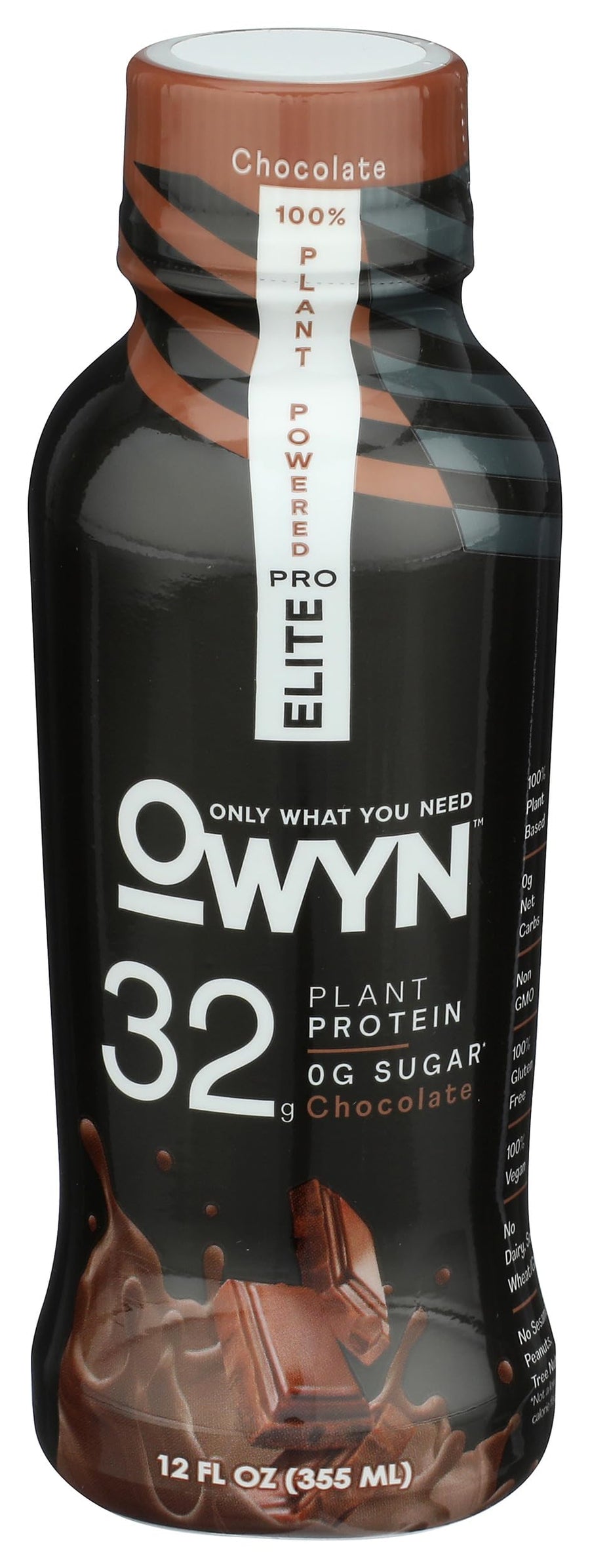 OWYN Only What You Need Pro Elite Plant Protein Shake, Chocolate, 12 fl oz