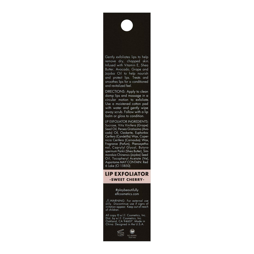e.l.f. Lip Exfoliator, Sweet Cherry, 3.3 g