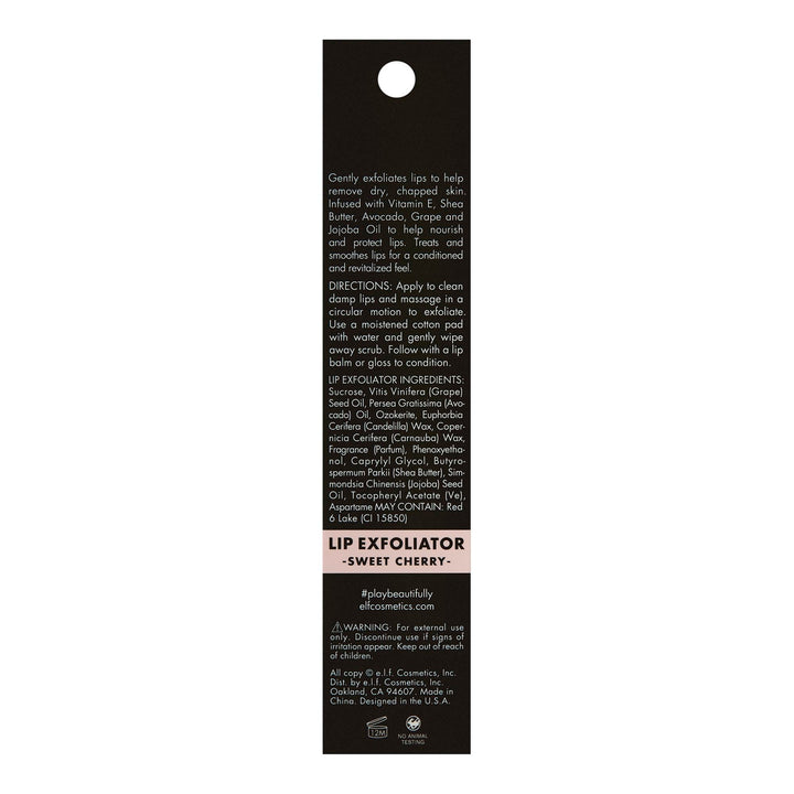 e.l.f. Lip Exfoliator, Sweet Cherry, 3.3 g