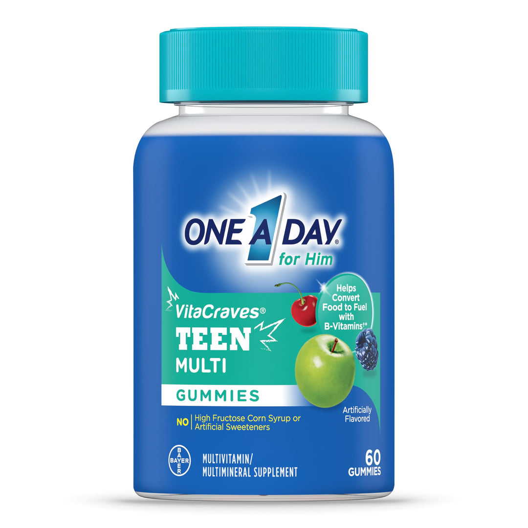 One A Day Teen Multivitamin Gummies for Him, 60 Count