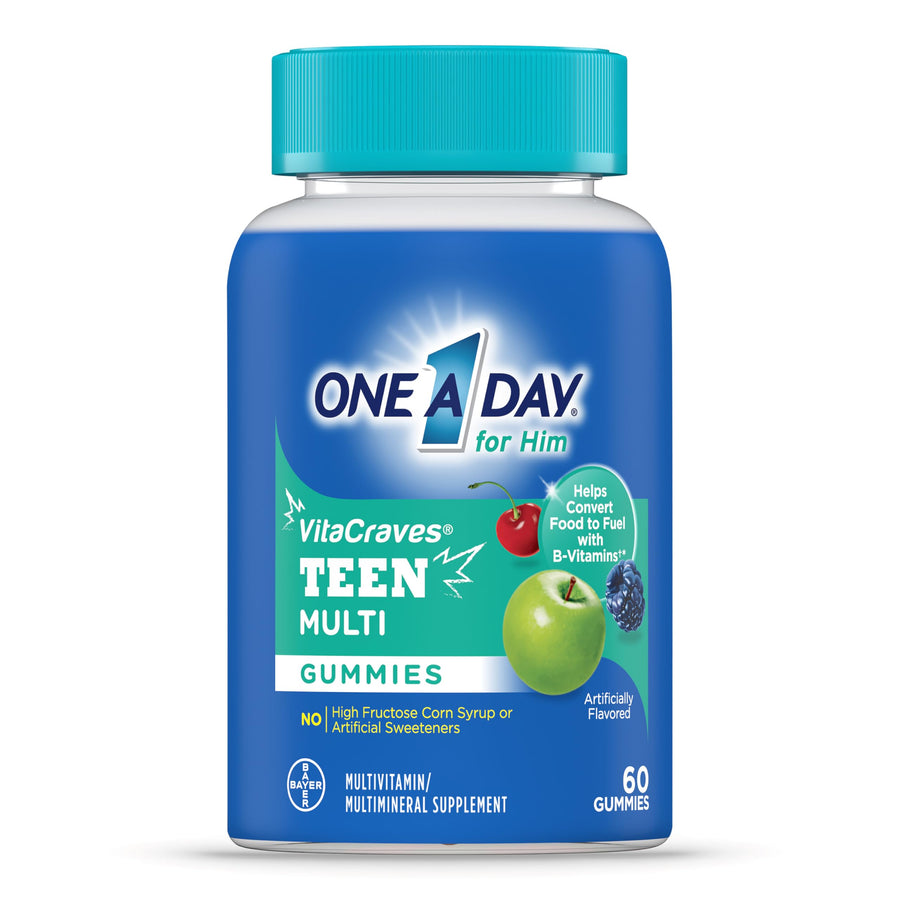One A Day Teen Multivitamin Gummies for Him, 60 Count