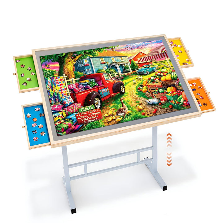 Fanwer Puzzle Table with Legs, 35 x 26 in