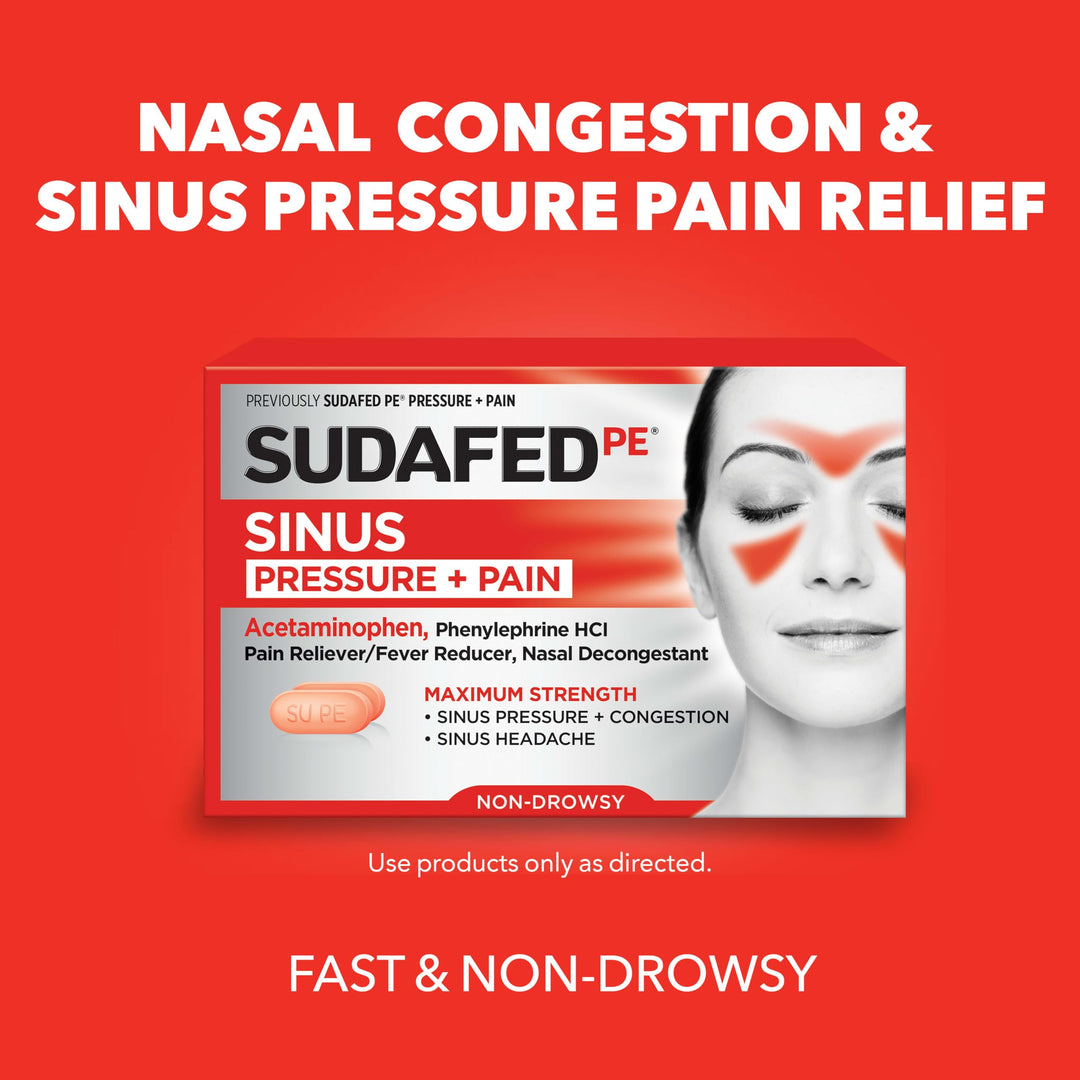 Sudafed PE Sinus Pressure Plus Pain Relief Maximum Strength, 24 Count
