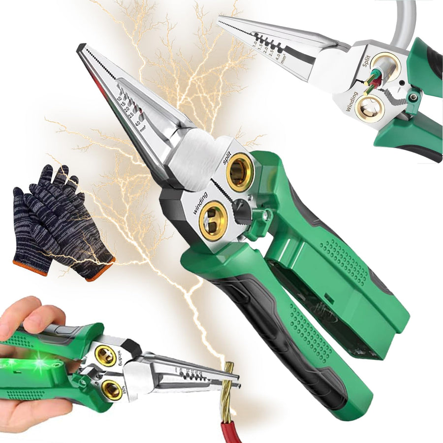 Gitende 8 in 1 Wire Stripper with Voltage Tester, Green