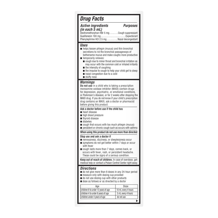 Mucinex Children's Multi-Symptom Cold Medicine, Very Berry, 4 fl oz