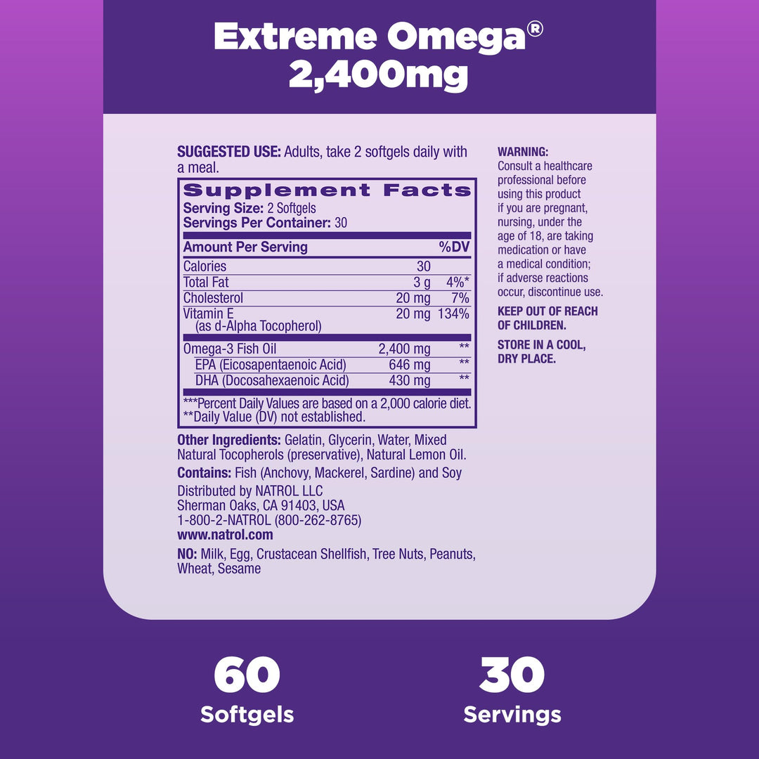 Natrol Extreme Omega, 60 Count