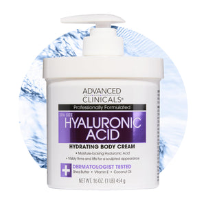 Advanced Clinicals Hyaluronic Acid Anti Aging Cream, 16 oz
